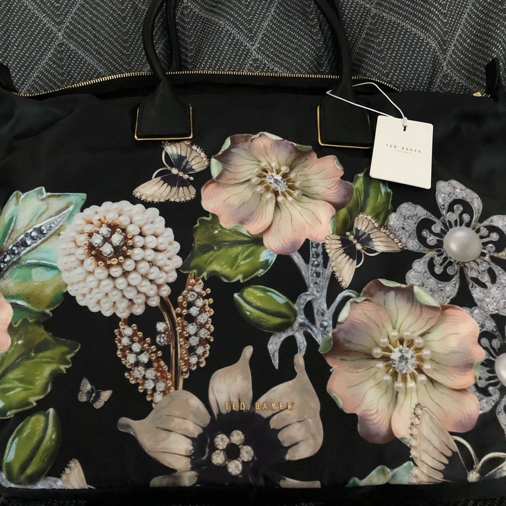 Ted Baker gem gardens large nylon tote